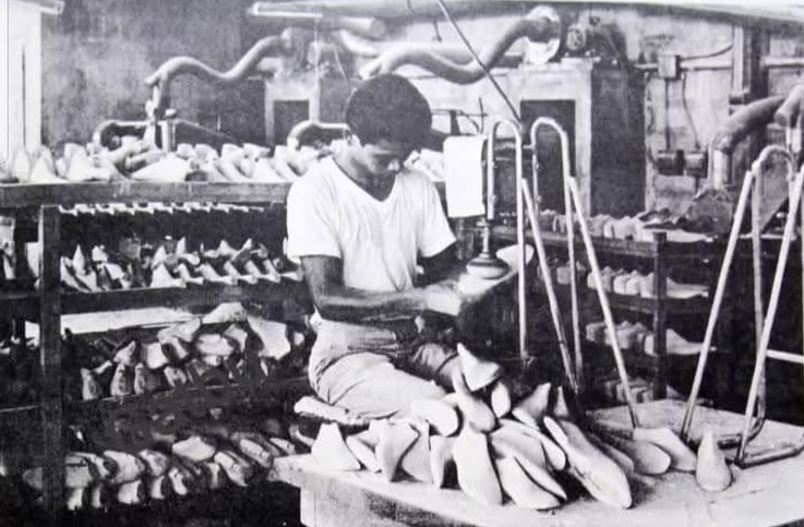 Shoemaker in a traditional Marikina workshop